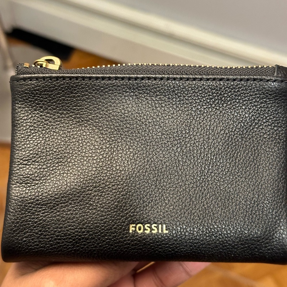 Black simple wallet.